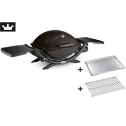 Weber Gasgrill Q 2200 Black Inkl. Hitzeschild Und Bratenrost