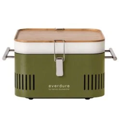 Everdure Holzkohlegrill Cube Farbe Khaki Tragbar Ca. 38 X 32 X 22 Cm HBCUBEKEU