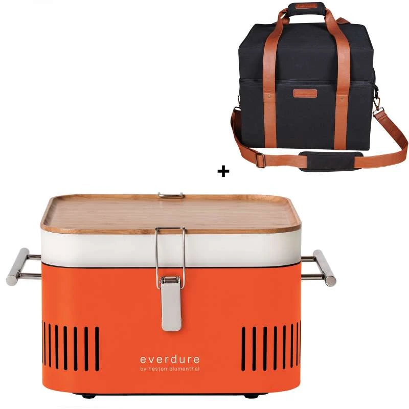 Everdure Holzkohlegrill Cube Farbe Orange Tragbar Inkl. Transporttasche 3 Everdure Holzkohlegrill Cube Farbe Orange Tragbar Inkl. Transporttasche