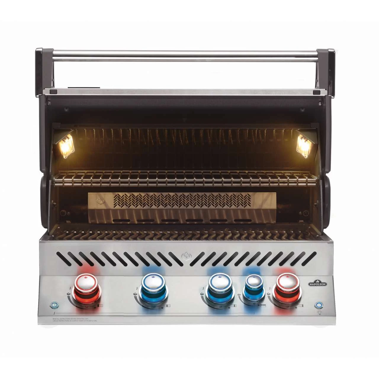 Napoleon Prestige Pro 500 Edelstahl Einbau-Gasgrill 21,7 KW 5 Brenner Inkl. Drehspieß-Set BIPRO500RB 4 Napoleon Prestige Pro 500 Edelstahl Einbau-Gasgrill 21,7 KW 5 Brenner Inkl. Drehspieß-Set BIPRO500RB – Bild 2