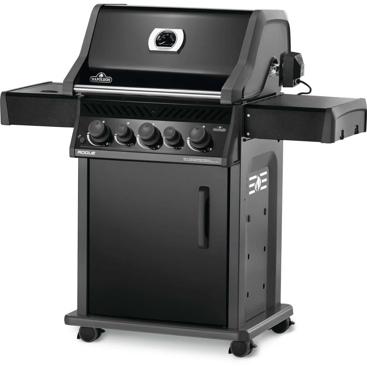 Napoleon Rogue RB 425 Schwarz Gasgrill 22,25 KW 5 Brenner Mit Drehspieß-Set RB425RSBPK-1 4 Napoleon Rogue RB 425 Schwarz Gasgrill 22,25 KW 5 Brenner Mit Drehspieß-Set RB425RSBPK-1 – Bild 2