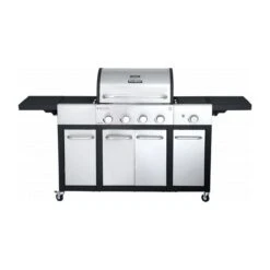 Allgrill Basic-Line Major Edelstahl/schwarz Gasgrill Mit 4 Brennern, Seitenkocher Und Seitentischen -Grillwerkstatt 000576620000 2 1280x1280