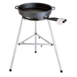 Paella World Gusspfannen-Set 1 Mit Brenner Und Paella-Pfanne Aus Gusseisen Ø 35/40 Cm