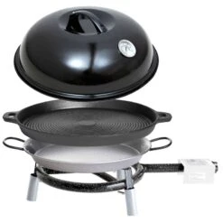 Paella World Trekking Line Set 2 Mit Brenner, Paella-Pfanne, Grillpfanne Und Haube Ø 30 Cm