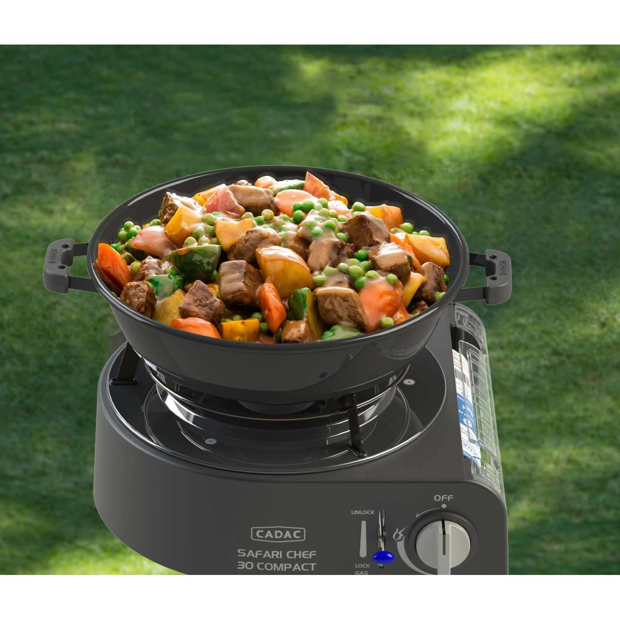 Cadac Safari Chef 30 Compact Gasgrill Leichtgewichtiger Campinggrill ø 30 Cm 6525L1-10-UN 8 Cadac Safari Chef 30 Compact Gasgrill Leichtgewichtiger Campinggrill ø 30 Cm 6525L1-10-UN – Bild 6