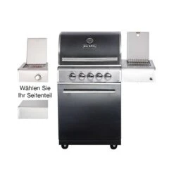Allgrill Top-Line Modular CHEF M Black Gasgrill 3 Brenner/Seitenkocher/Backburner