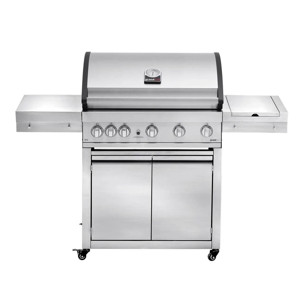 Grandhall Gasgrill Elite G5 Trolley Edelstahl 5 Brenner, 1 Sear Burner, 1 Heckbrenner K05000339A 3 Grandhall Gasgrill Elite G5 Trolley Edelstahl 5 Brenner, 1 Sear Burner, 1 Heckbrenner K05000339A