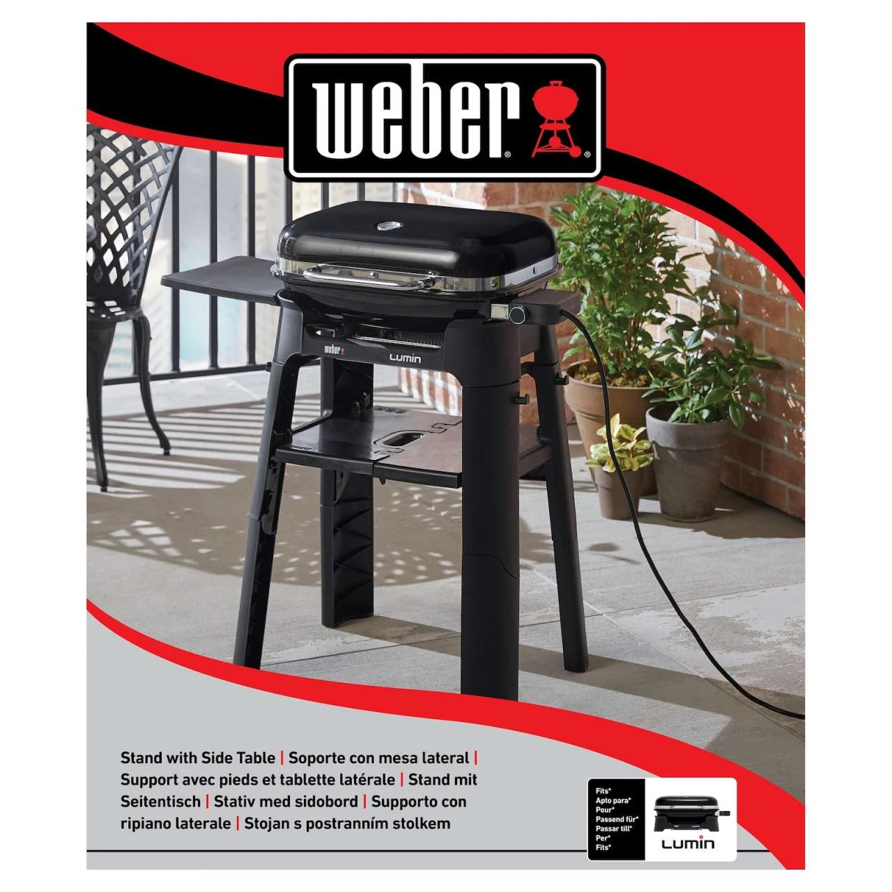 Weber Stand Mit Seitentisch Für Lumin Elektrogrill 6617 8 Weber Stand Mit Seitentisch Für Lumin Elektrogrill 6617 – Bild 6