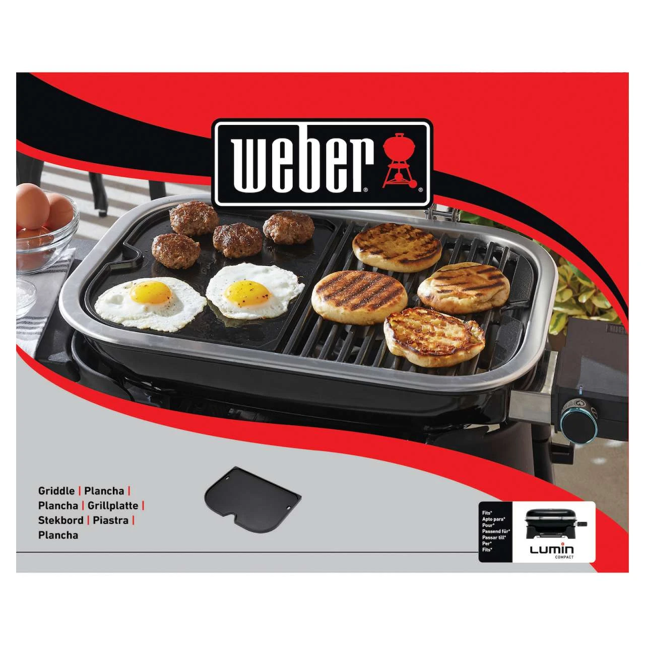 Weber Gusseisen Grillplatte Plancha Für Lumin Compact Elektrogrill 6611 7 Weber Gusseisen Grillplatte Plancha Für Lumin Compact Elektrogrill 6611 – Bild 5